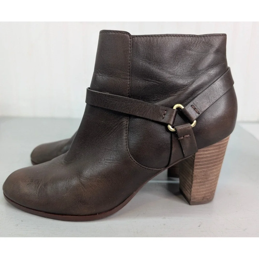 Cole Haan Women's Brown Leather Grand OS Ankle Booties D42739 Size 10B Casual‎